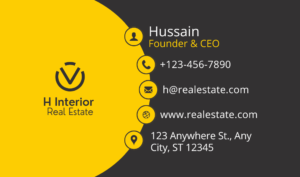 real estate business visiting card 